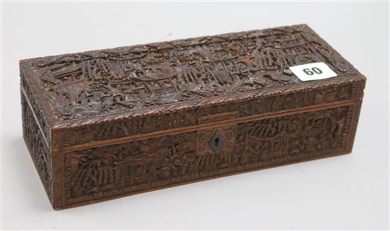 A Chinese carved box